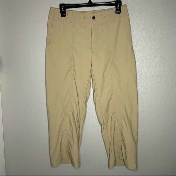 Patagonia Inter-Continental khaki cropped capri hiking pants womens size small 6 - Picture 1 of 10